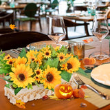 Sunflowers Artificial Flowers Decorations, Artificial Plants Indoor, Sunflower Centerpiece Table Decorations For For Home Bathroom Kitchen Decor
