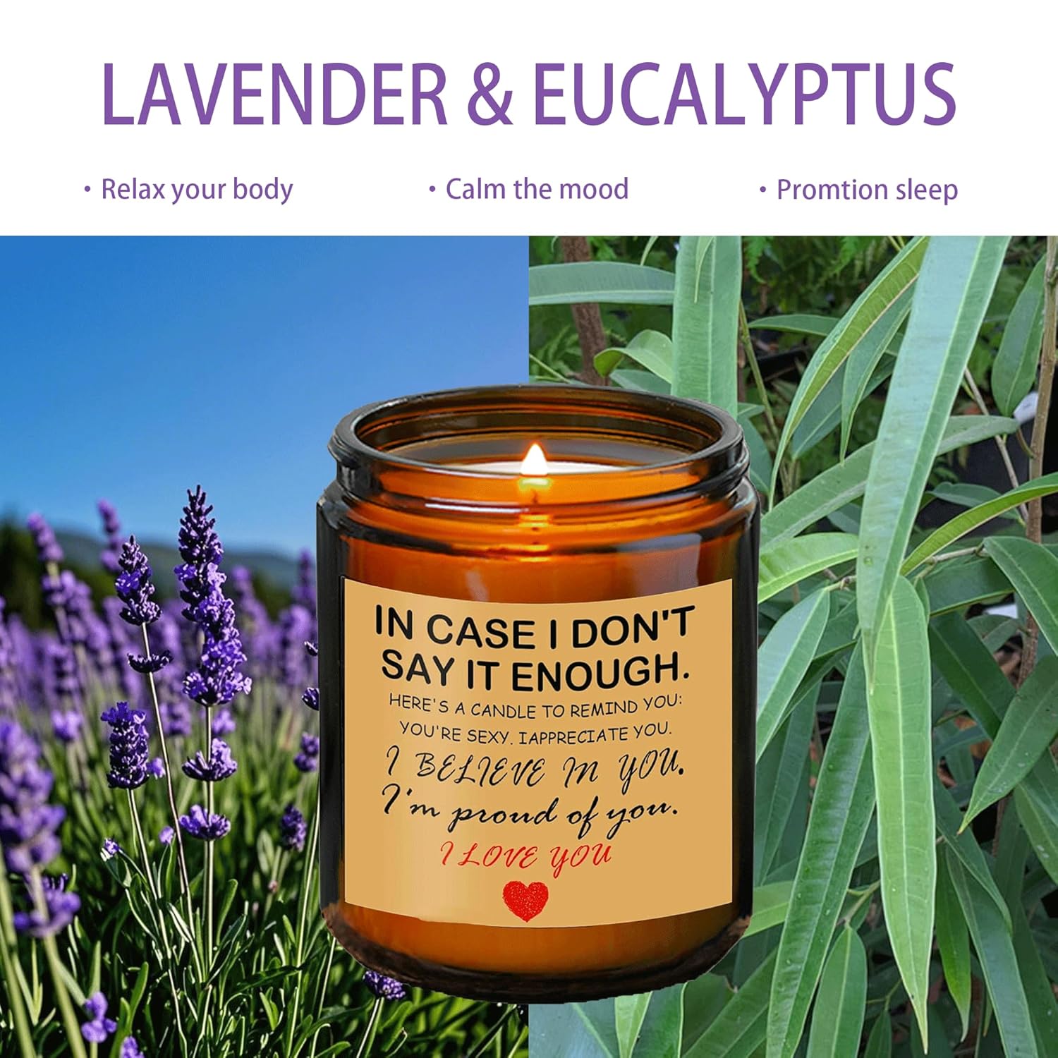Christmas Scented Candle, Valentine'S Day Gifts For Her, Him, Funny Wedding Gifts For Men, Women, Boyfriend, Girlfriend, Husband, Wife, Birthday, Lavender Scented Candle