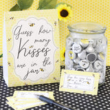 Bee Baby Shower Games, How Many Kisses Baby Shower Game (Sign With Cards)