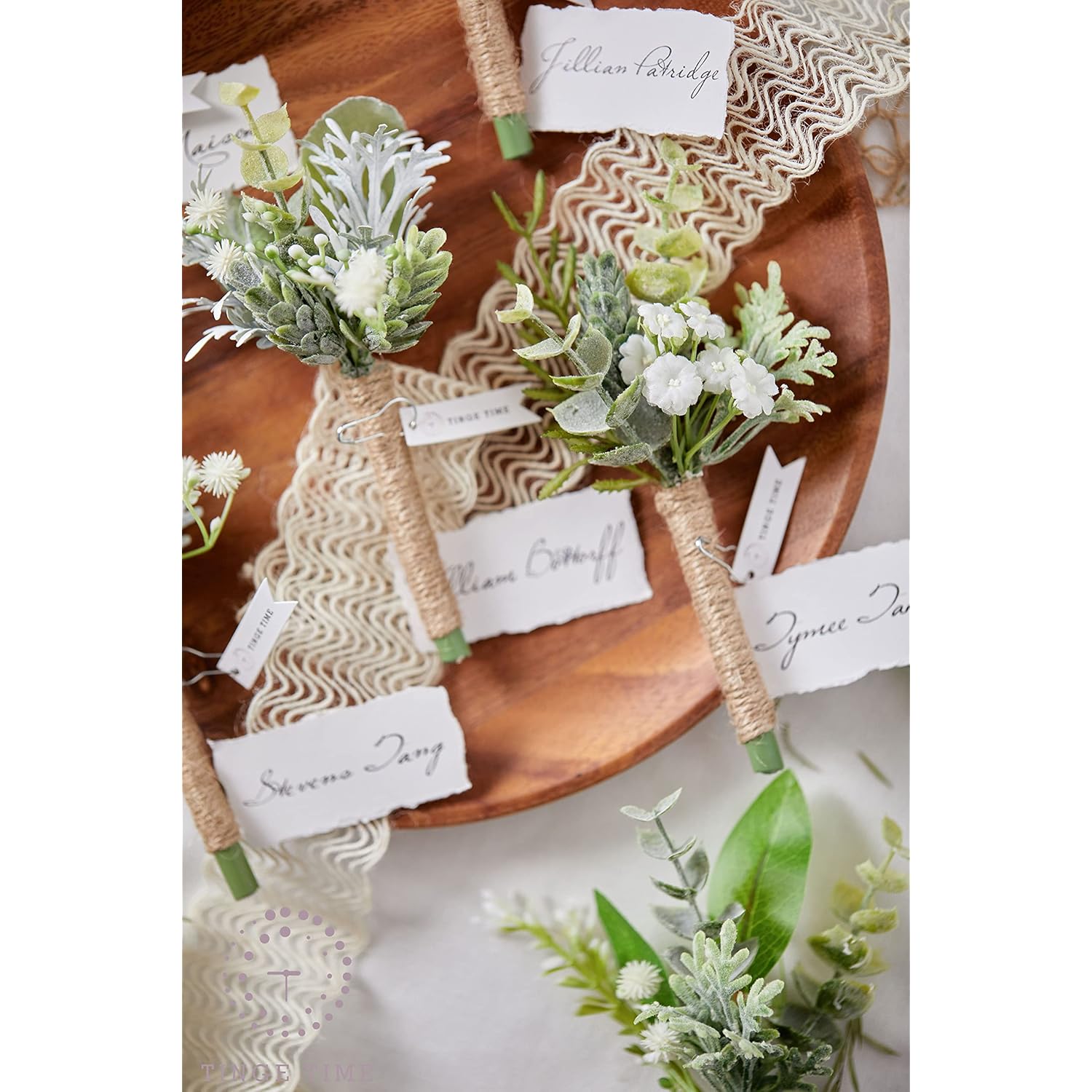 Boutonniere For Men Wedding,Artificial Greenery Boutineers For Wedding Ceremony Anniversary, Formal Dinner Party And Rustic Spring Wedding Marriage (10, Fresh Green)