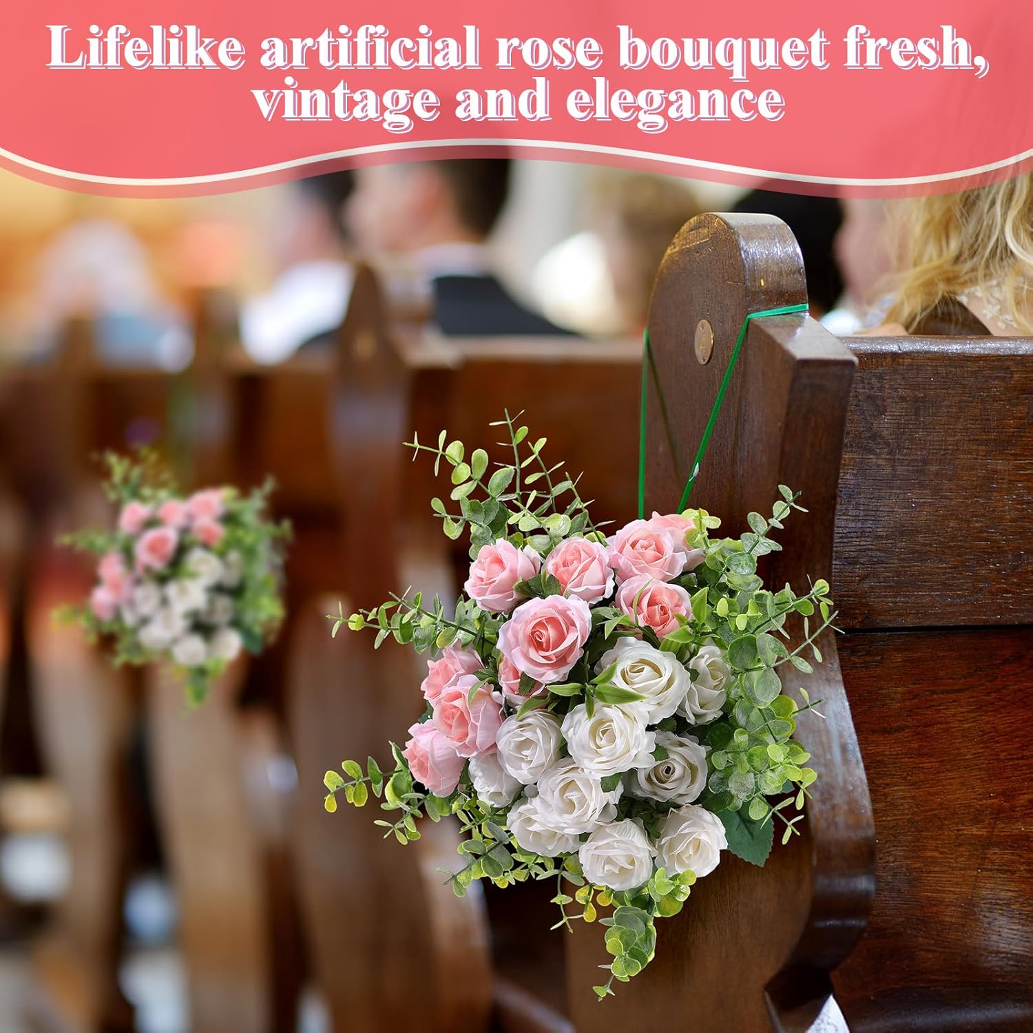 12 Bunches Valentine'S Day 12 In Mini Rose Artificial Flower Wedding Table Centerpieces Artificial Silk Roses Flower 120 Heads White And Pink Fake Bouquet For Bridal Shower Party Decoration