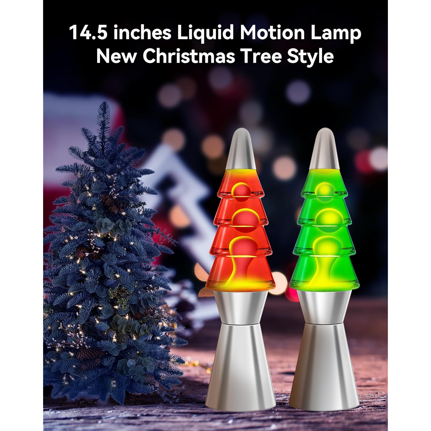 Tree Liquid Motion Lamp,For Mother'S Day/Mom Gifts,14.5 Inches Table Lamp Christmas Indoor Decorations For Adults And Kids, Mood Lighting Home Decor Lav Night Light