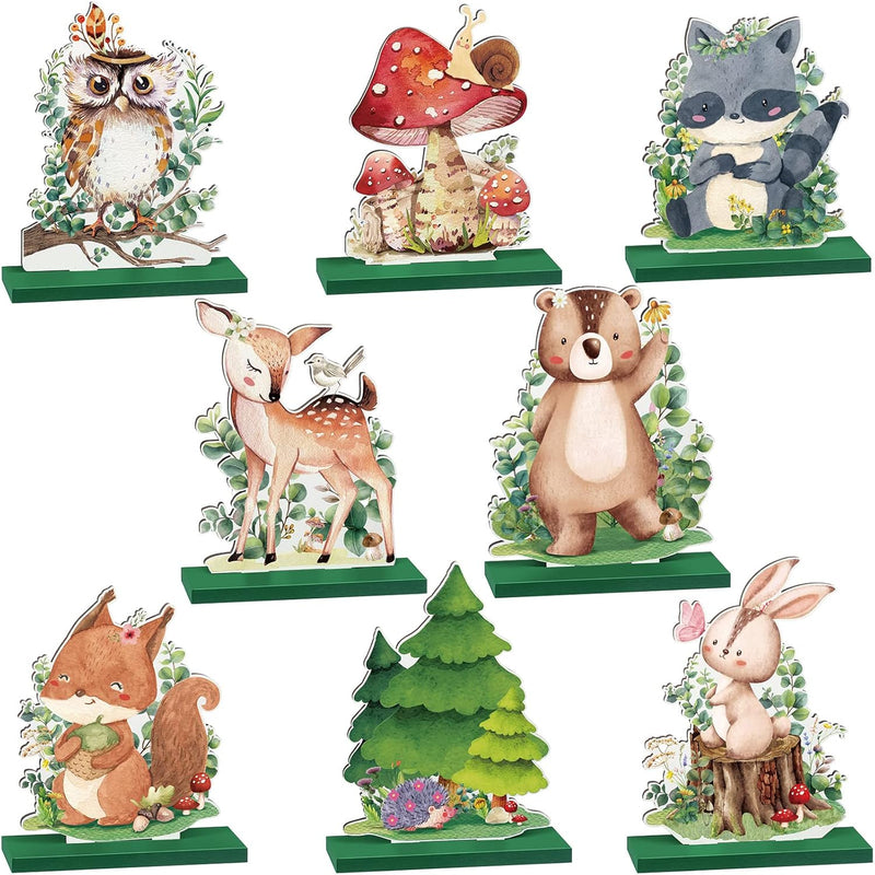 8 Pieces Woodland Animal Table Centerpieces Woodland Creatures Table D