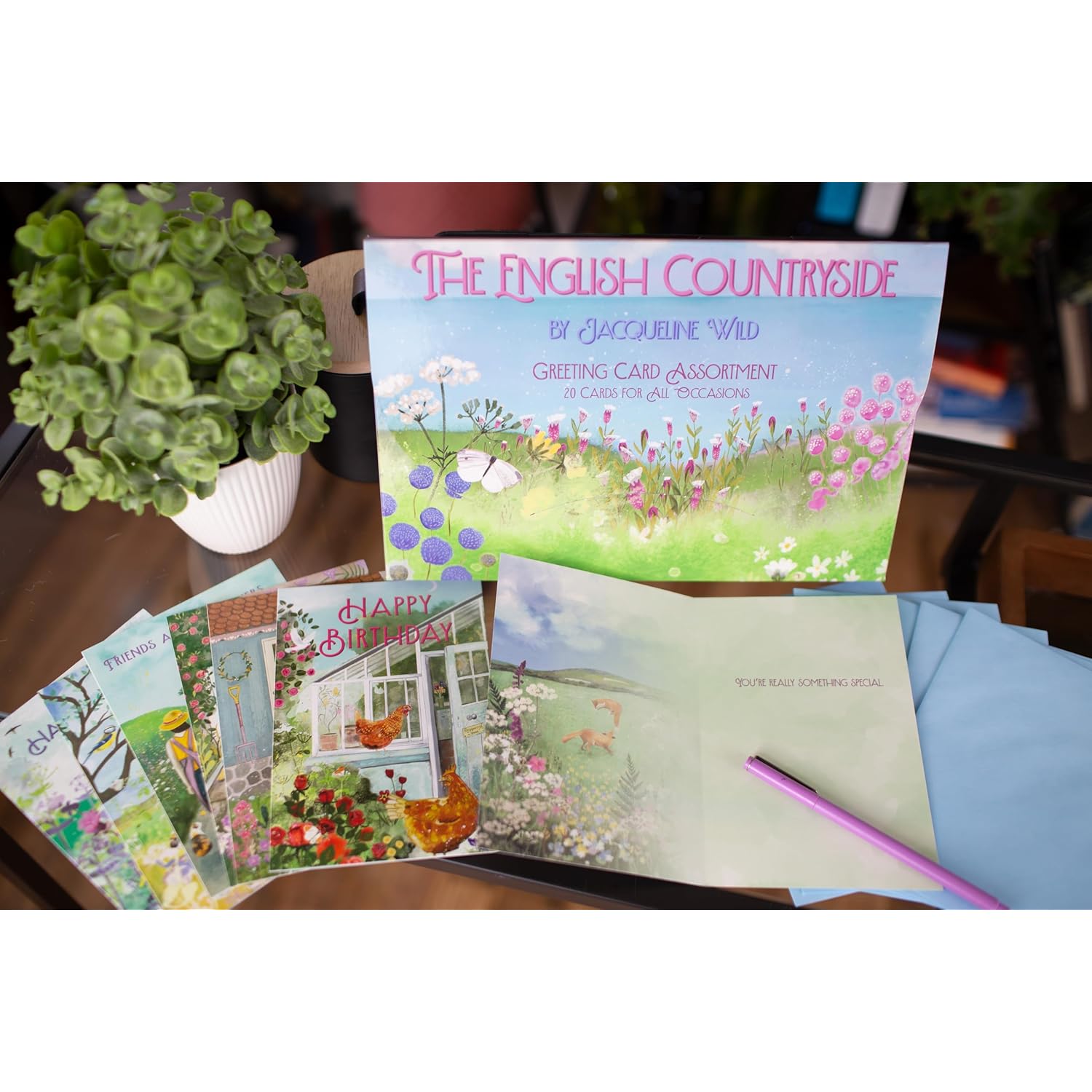 Leanin' Tree, The English Countryside, Blank Cards and Envelopes, Greeting Cards Assortment Box, Assorted Cards, Box of Cards (20 Cards, 22 Envelopes)