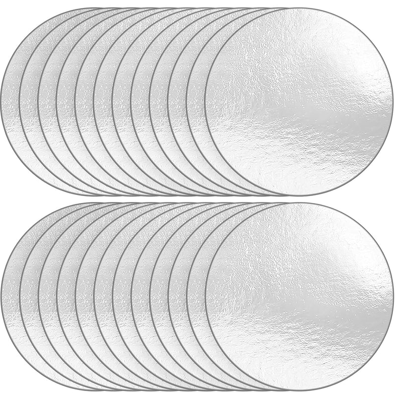 100 Pcs Metallic Silver Cardstock Mirror Silver Board Circles Cardstoc