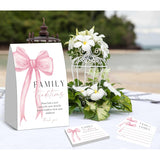 Family Tradition Cards For Baby Shower Games, Pink Bow Theme Baby Shower Game, 1 Standing Sign And 50 Advice Cards, Gender Reveal Party Supplies, Newborn Announcement Party Decorations