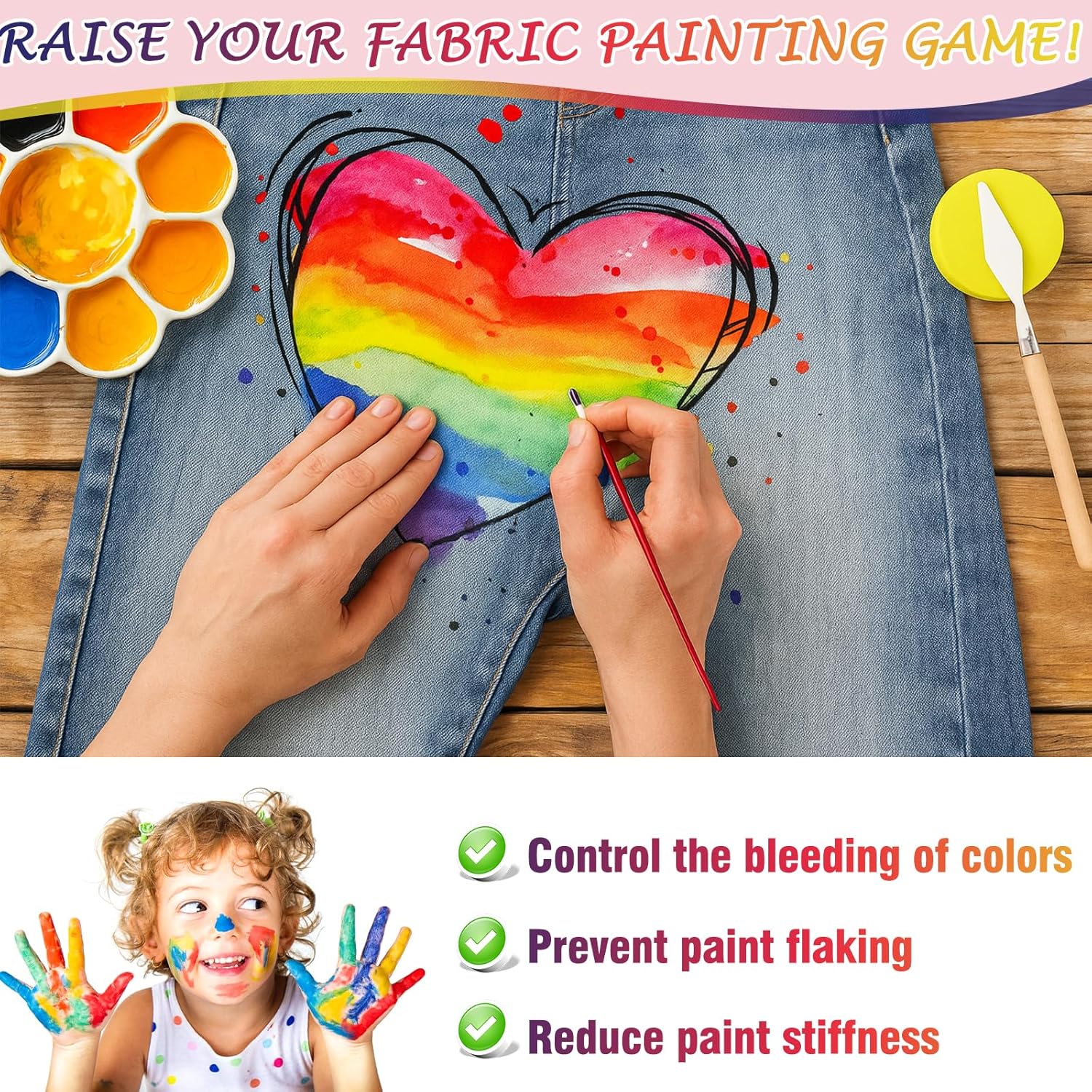 Fabric Medium, 8.45Oz Professional Effects Fabric Painting Acrylic Fluid Medium, Improves Acrylic Paint Adhesion To Fabrics, Textiles For Diy Clothing, T-Shirts, Shoes, Jeans, Bags