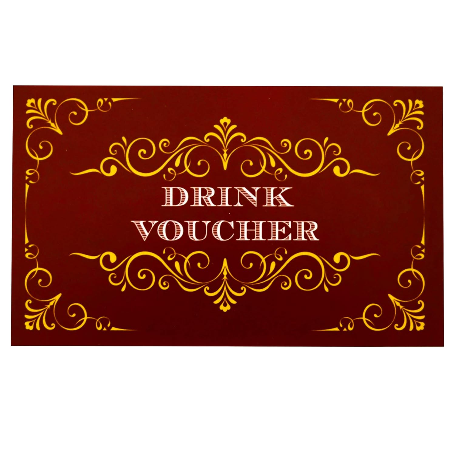 100 Free Drink Tickets Coupons For A Free Drink Wedding Christmas Work Event Party Bar Wine Red