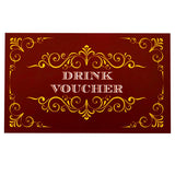100 Free Drink Tickets Coupons For A Free Drink Wedding Christmas Work Event Party Bar Wine Red