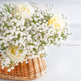 Babys Breath Artificial Flowers, 20Pcs Baby Breath Flowers Artificial Bulk, Fake White Gypsophila Babies Breath Real Touch Flowers For Wedding Bouquet Floral Arrangement Party Home Decor