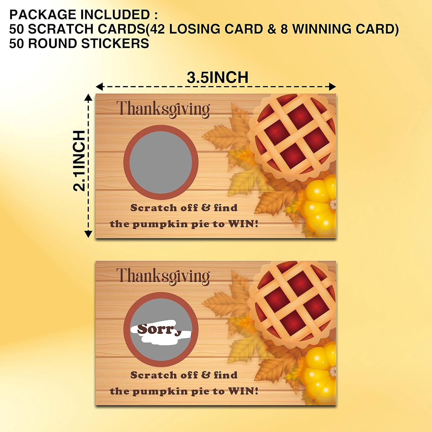 Thanksgiving Scratch Off Games, Thanksgiving Scratch Off Game Cards For Bridal Shower, Fall Festival Raffle Lottery Tickets Card, Set Of 50 (B04)