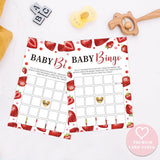 Strawberry Baby Bingo Game, Baby Shower Games, Pack Of 30 Game Cards, Gender Neutral Boy Or Girl - Fa14