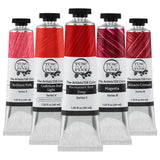 Artist Oil Paint - 40 Ml Set Of 5 - Reds - Non-Yellowing, Rich & Creamy Consistency, Maximum Pigment Load, Small Batch Milled Oil Paints Developed For Professional Artists