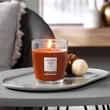 Woodwick Amber Patchouli Scented Candle, 10Oz With Wooden Lid, Crackles At It Burns