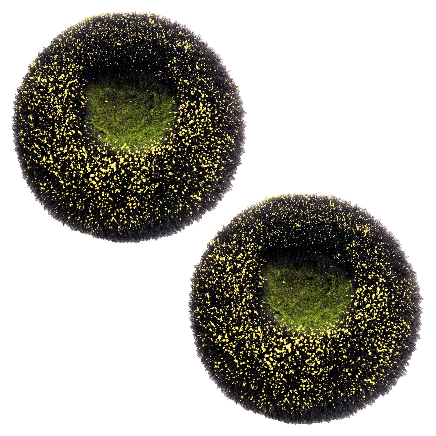 5Pcs Sunflower Foam Flocking Flower Wick 4.5 Inch Yellow Green Artificial Simulation Sunflower Flower Heart Plastic Flower Wick For Wedding Party Home Decoration Sticky In Garland
