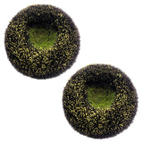 5Pcs Sunflower Foam Flocking Flower Wick 4.5 Inch Yellow Green Artificial Simulation Sunflower Flower Heart Plastic Flower Wick For Wedding Party Home Decoration Sticky In Garland