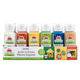 Apple Barrel, Nature Inspired Colors, Multi-Surface Acrylic Craft Paint Set, Includes 12 Colors, Satin Finish