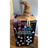 Witch Or Wizard Gender Reveal Games With 48 Voting Stickers, Halloween Baby Gender Reveal Decorations, Boy Or Girl Gender Reveal Ideas, Gender Reveal Voting Board Party Supplies