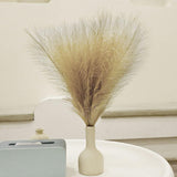 6 Pcs Faux Pampas Grass Arrangement - 18"/45Cm Artificial Fluffy Pompous Grass Stems For Boho Chic Home And Wedding Decor (Coffee)