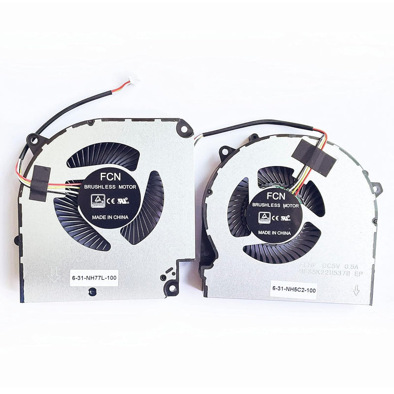 Cpu+Gpu Cooling Fan Replacement For Hasee G7-Ct5Na G7-Ct7Na Z8-Ct7Na Z8-Ct7Nt