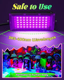 2 Pack 50W LED Black Light Flood Light IP66 Waterproof UV Glow Party Outdoor Neon Halloween Lighting