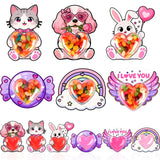 24 Set Valentine'S Day Cards For Kids With Candy Dome Holders, Classroom Exchange Greeting Cards,Diy Candy Cards For Valentines Day School Activities And Party Supplies