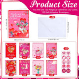 120 Pack Religious Valentines Day Cards With Envelopes Christian Cards With Blessing Vintage Flower Greeting For Valentine‘S Day Party Favors Supplies