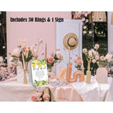 Lemon Citrus Bridal Shower Theme Decorations,The Ring Hunt Game,Bridal Shower Games,Wedding Shower,Engagement Party Games,Engagement Sign,Bachelorette Scavenger Hunt(1 Sign & 30 Rings)-N9