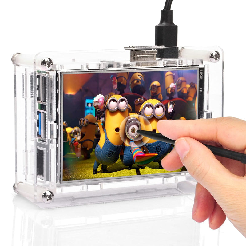 3.5Inch Touch Screen Lcd Display Hdmi Monitor For Rpi With Stylus Pen And Prot