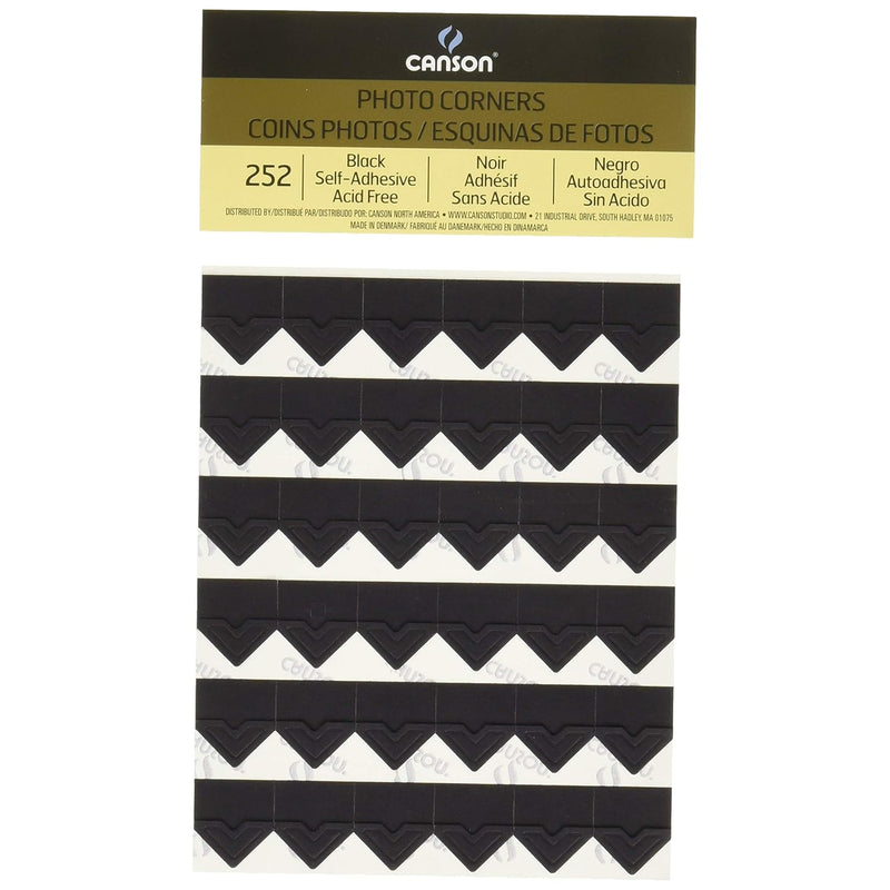 Self-Adhesive Photo Corners Black (Pack Of 252)