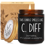 Funny Nurse Candle Gifts For Women Men, Smells Like C Diff Candle, Thanksgiving Candles Gift For Nurses Doctor, Practitioner Retirement, Doctors Day, Nurses Week, Nursing Student Graduation-70