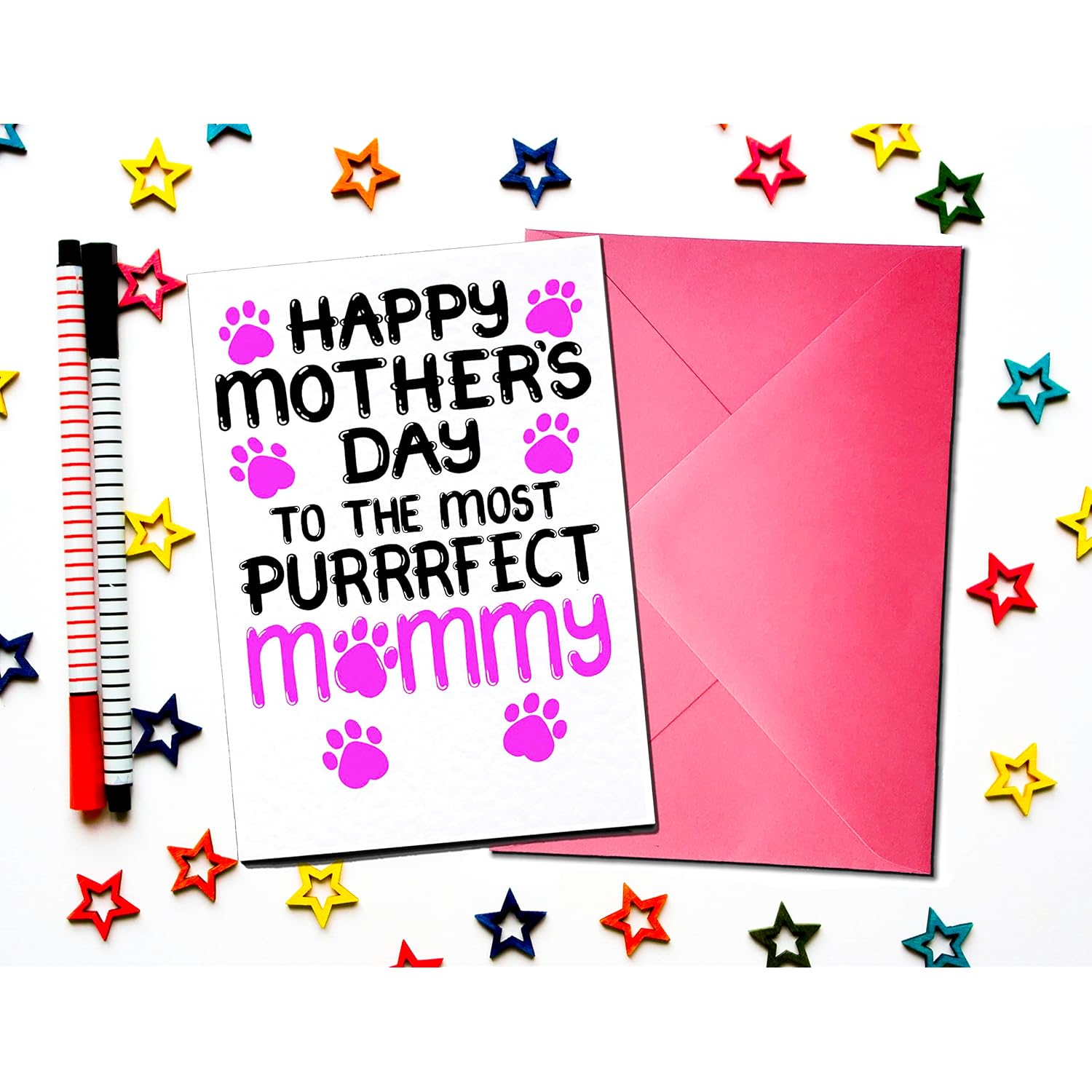 Mother'S Day Card From Cats, Purrrfect Mommy, From Fur Babies, Kittens, Furry Child, Mother Day Gift For Cat Mom, Mammy