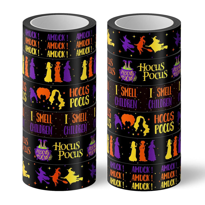 12 Rolls Halloween Witch Washi Tape 6 Design Hocus Pocus Washi Masking