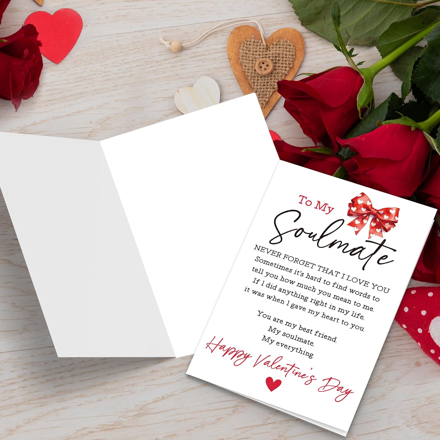 Soulmate Valentine'S Day Card For Him Her, Romantic Love Poem Vday Gift For Husband Wife Boyfriend Girlfriend, Sweet Valentines Day Card For Partner