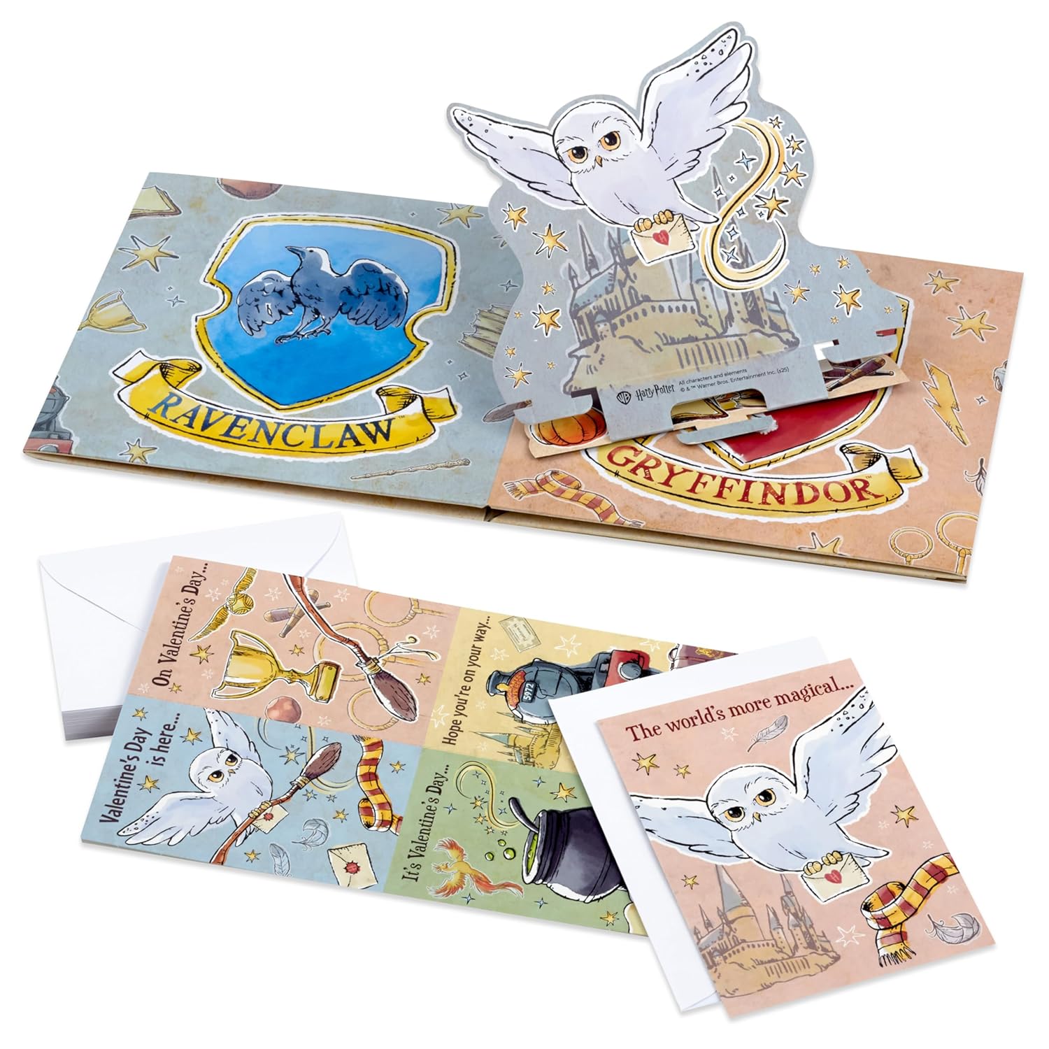 Hallmark Harry Potter Valentine's Day Cards for Kids with Pop Up Mailbox for Classroom Exchange