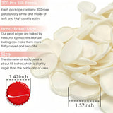 300Pcs Silk Ivory Rose Petals,Artificial Flowers Petals Romantic Night Decoration For Wedding Bridal Shower Flower Girl Basket Centerpiece Aisle Party Confetti Dinner Table