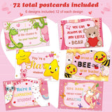 72 Pcs 4 X 6 Inch Happy Valentine'S Day Themed Blank Postcards From Teacher To Students Valentines Notecards For Kids Valentine Cards Valentines Postcards For Teachers To Send To Students Gifts