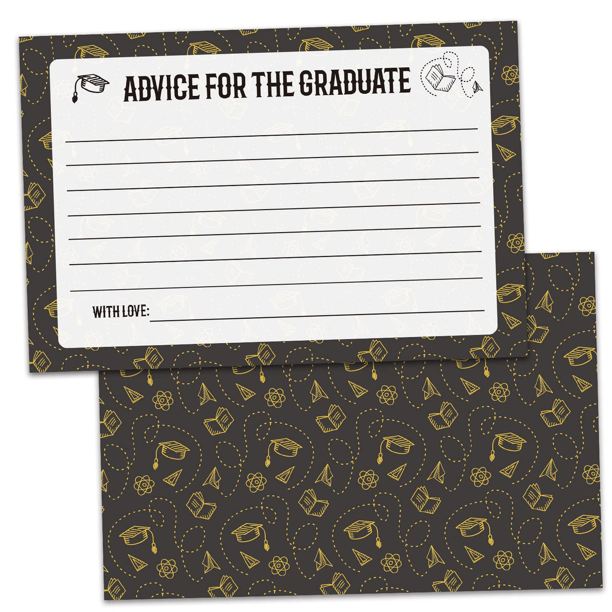 50 Pack Graduation Advice Cards - Advice For The Graduate, Graduation Party Supplies Favors, Graduation Decorations, Announcements Table Games,Graduation Wish Cards,4X6 Inches