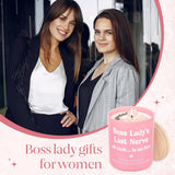 Boss Gifts For Women, Funny Boss Lady Candle 10Oz, Boss Lady Gifts For Women Manager Leader On Birthday Retirement Promotion, Best Gag Gift For Bosses Female, Handmade Soy Wax Scented Candles