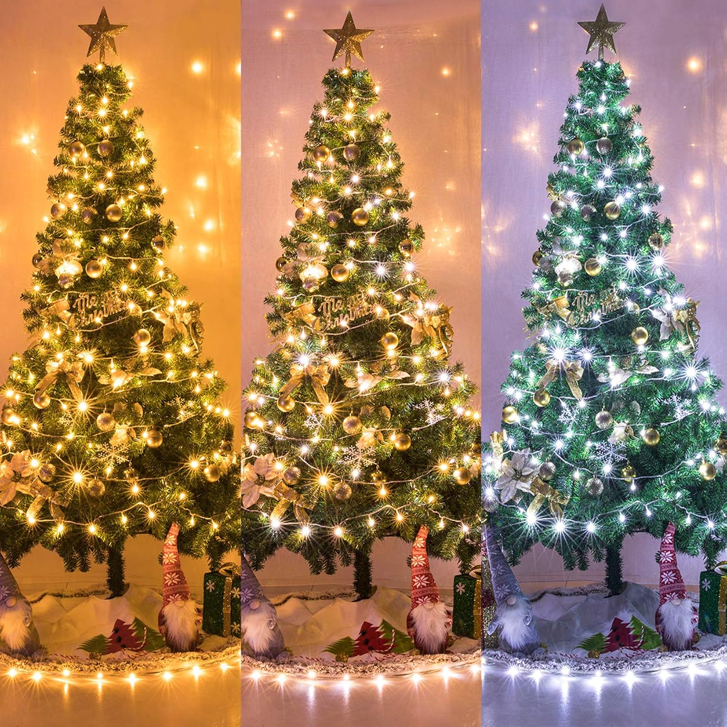 66Ft 200 Led Christmas String Lights Fairy String Lights Plug In 11 Modes Timer Function Waterproof Extendable With Remo