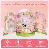 Pop Up Cat Valentines Card - Kittens In Romantic Rose Garden 3D Valentines Day Card For Her, Wife, Girlfriend Cat Lovers, Handmade Gift For Anniversary Valentine’S Day