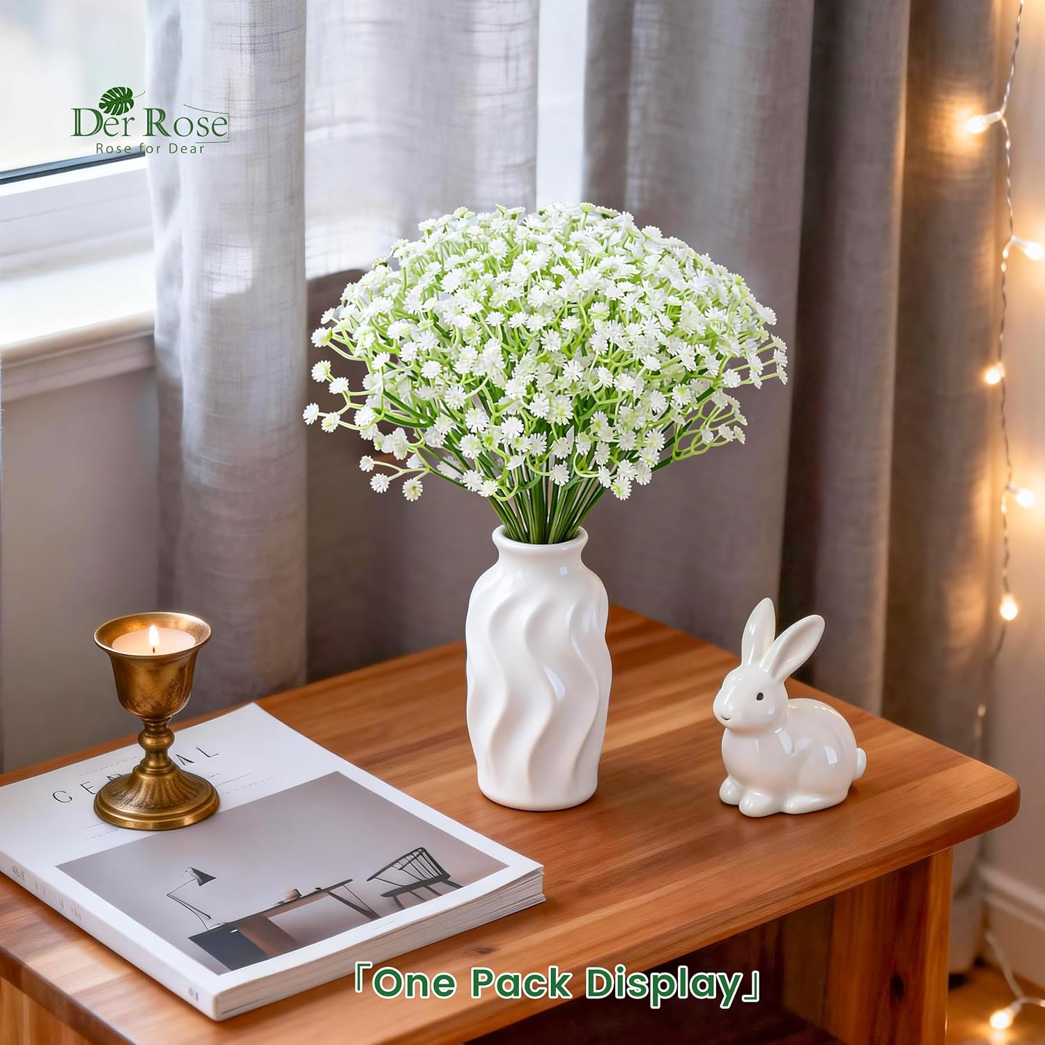24Pcs White Babys Breath Artificial Flowers,11'' Elegant Faux Baby Breath Flowers For Wedding Home Decor, Table Centerpieces & Diy Fake Flowers