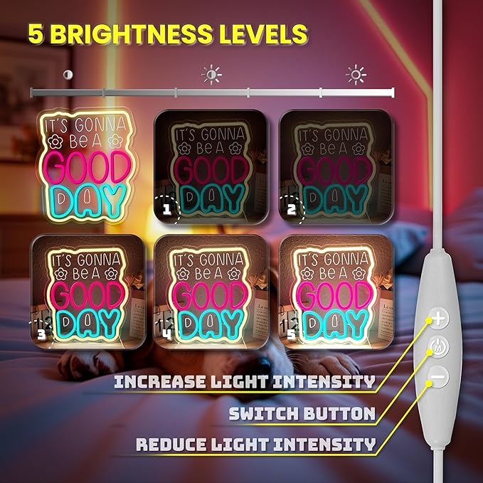It’s Gonna Be a Good Day Neon Sign LED Wall Light Dimmable Acrylic Decor for Bedroom Living Room Bar