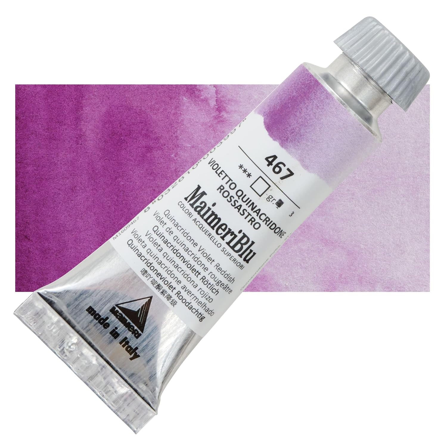 Maimeriblu Watercolor Paint, Quinacridone Violet Reddish, 12Ml, Professional Watercolor Art Supplies