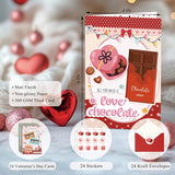 24 Pack Cute Valentine'S Day Cards With Envelopes And Stickers, Boxed Valentine Cards For Couples, Friends, Family, Kids, 8 Assorted Designs, 4X6 Inch