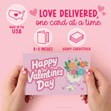Blank Valentines Day Cards For Her - Happy Valentines Cards For Him, Valentine Greeting Card With Envelope, Happy Valentine Card For Kids Classroom, Friends, Family, Wife, Girlfriend, Fiance, Mom