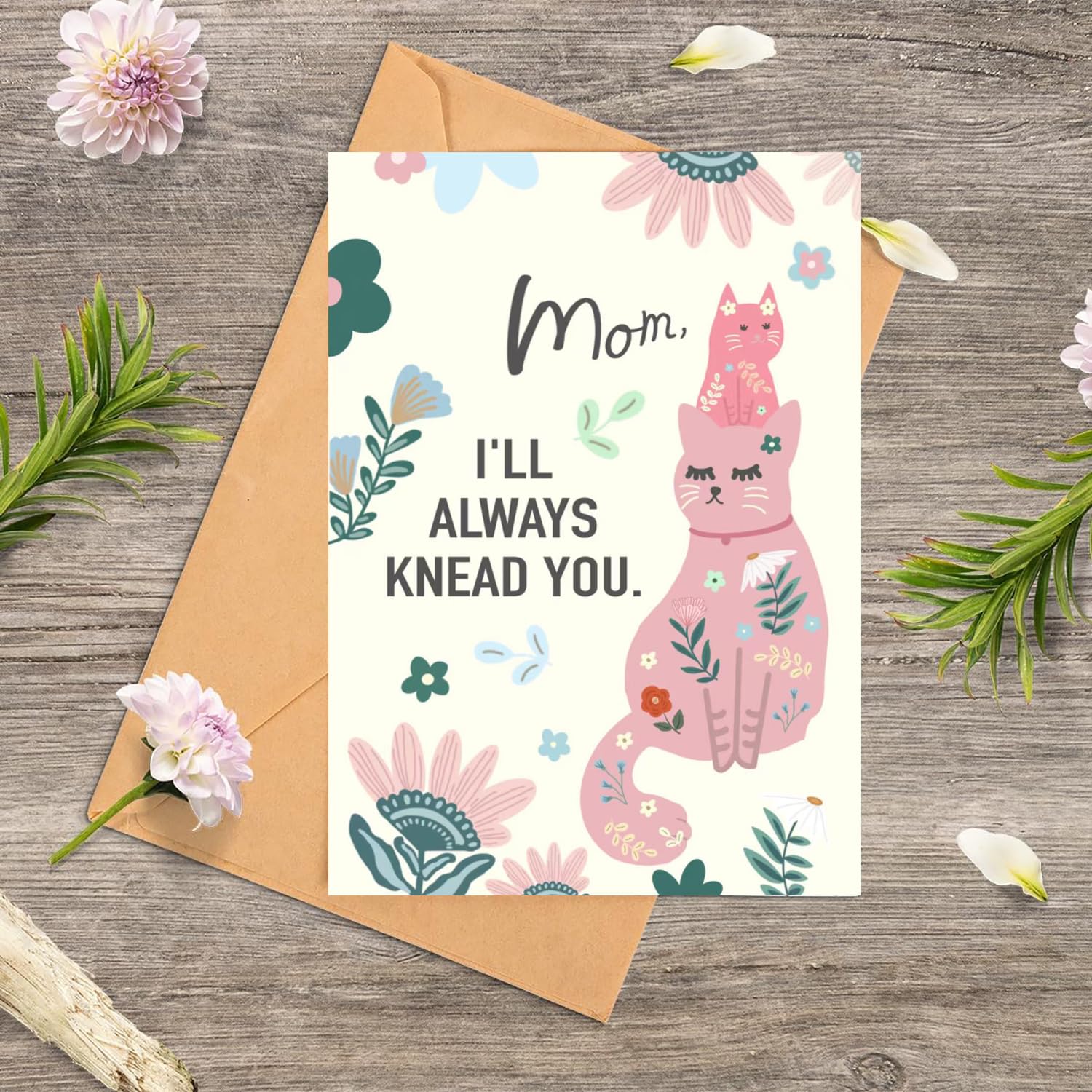 Mothers Day Card For Mom, Funny Mother'S Day Cards From The Cat, Naughty Cat Mothers Day Card (Cat)