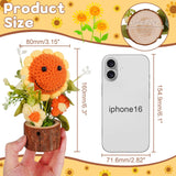 Crochet Sunflower Appreciation Gift Ideas: Emotional Support Artificial Flowers Home Decoration Office Window Decor Handmade Birthday Gifts For Women Teachers