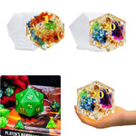 Large Silicone Polyhedral Dice Molds 2 Styles With D20, And D12 Resin Casting Mold Dnd For Diy Resin, Dice, Jewelry, Candles, Crafts Board Rpg Games White