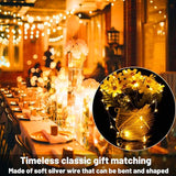 16 Pack Battery Operated Fairy Lights 10FT 30 LED Warm White String Lights Waterproof Silver Wire Firefly Lights for Wedding Party Mason Jar Decor